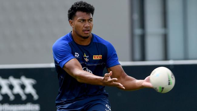 North Queensland Cowboys training at Hutchinson Builders Centre. Peter Hola. Picture : Evan Morgan