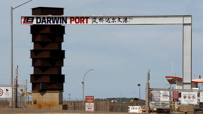 The entry to the Port of Darwin, owned by China’s Landbridge Group. Picture: Getty Images