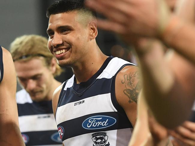 Tim Kelly is loving life at the Cats. Pic: AAP