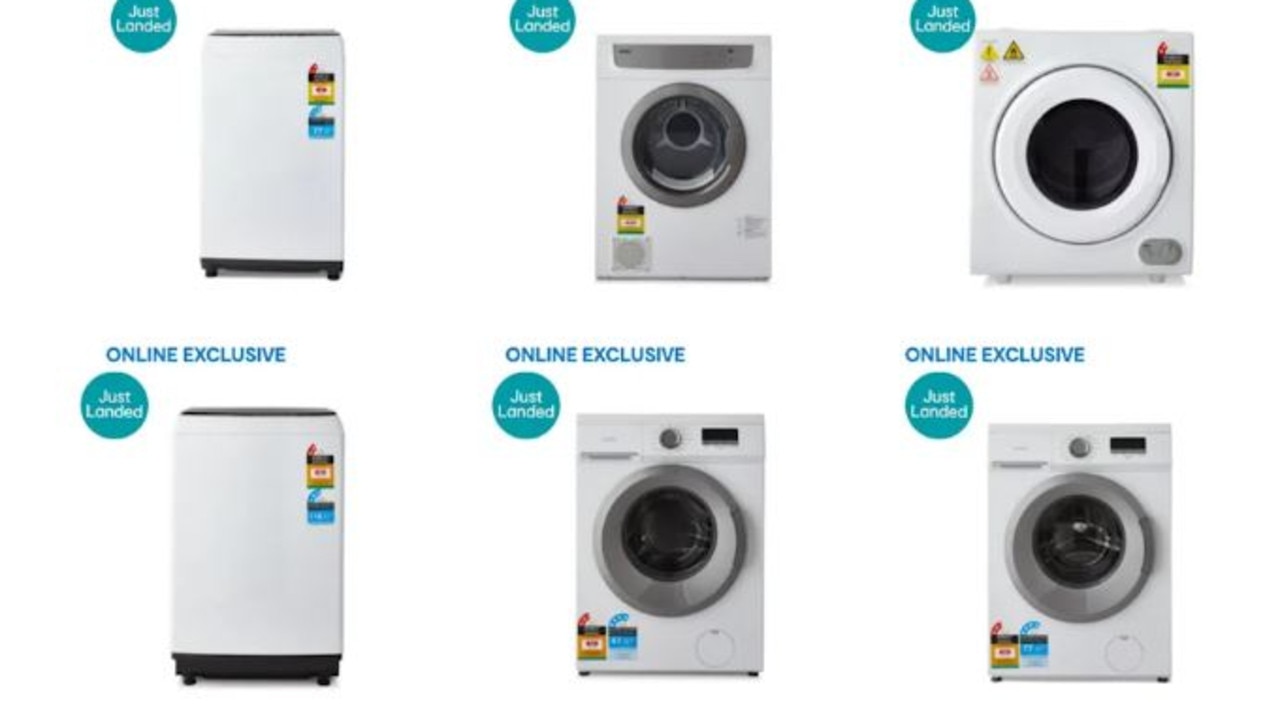 Kmart has just released its new range of white goods, with prices starting from $249. Picture: Kmart