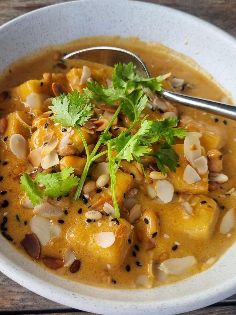 This Fijian tofu curry was delicious. Picture: news.com.au / Jasmine Kazlauskas