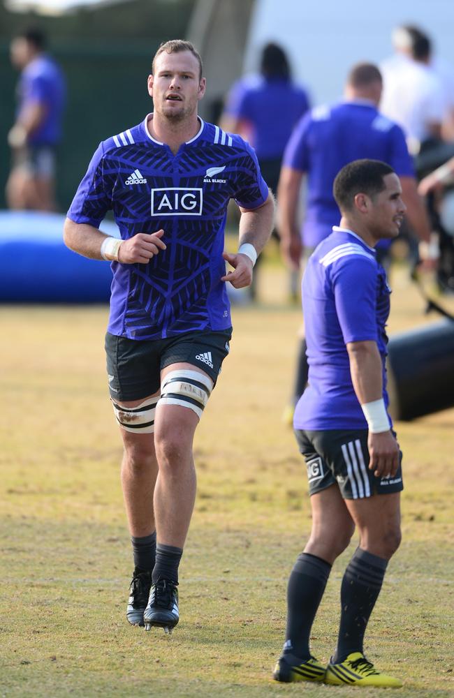 James Broadhurst of the All Blacks during a training session in Johannesburg.