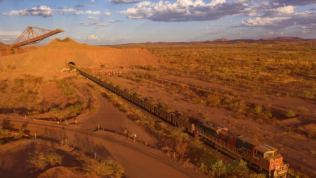 Train drivers at BHP’s iron ore division in WA will launch the sector’s first industrial action in the Pilbara for 15 years. Picture: Gerrit Nienaber.