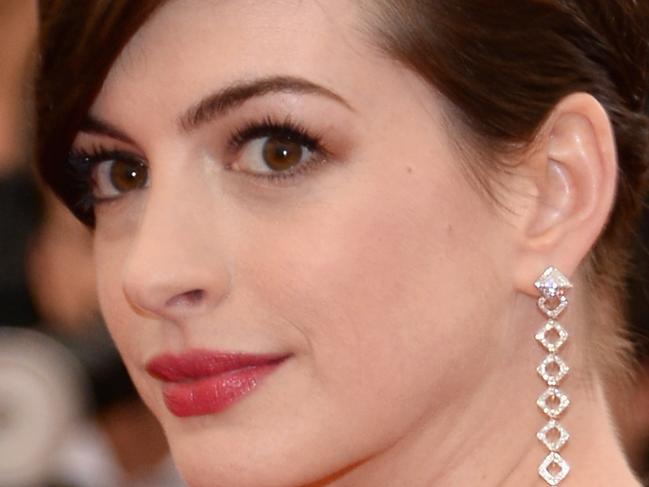 NEW YORK, NY - MAY 05: Actress Anne Hathaway attends the "Charles James: Beyond Fashion" Costume Institute Gala at the Metropolitan Museum of Art on May 5, 2014 in New York City. (Photo by Dimitrios Kambouris/Getty Images)