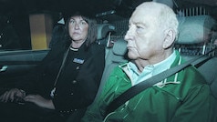 Alan Jones arriving with detectives at Day Street Police Station after his November arrest. Picture: Max Mason-Hubers