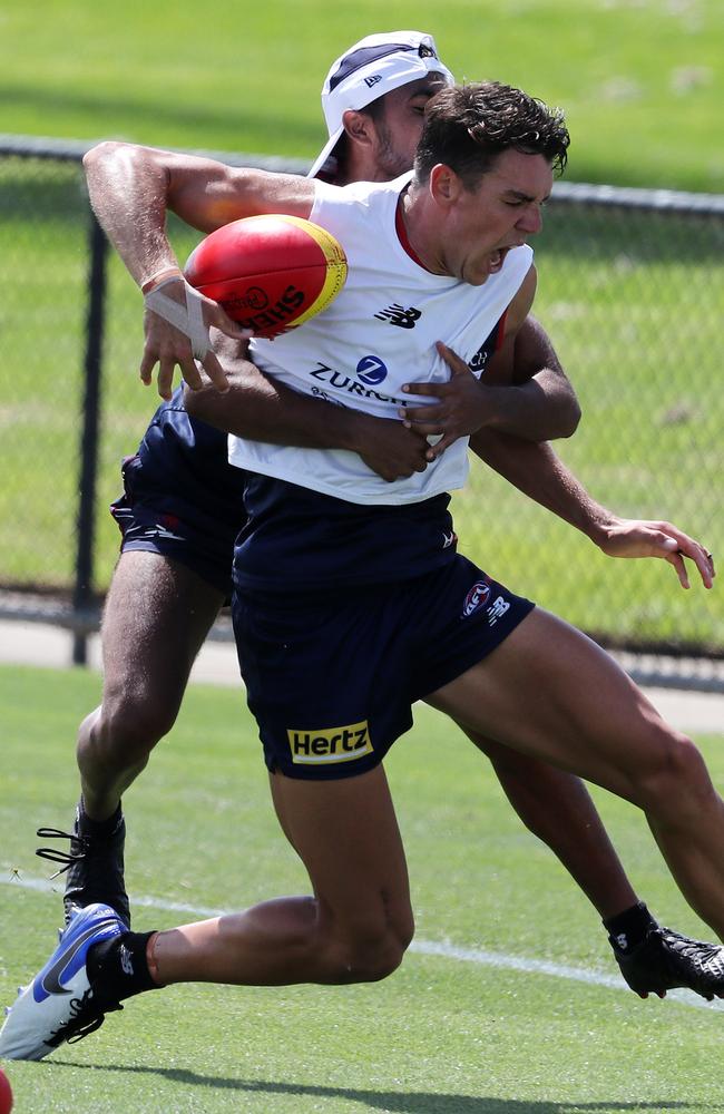 Marty Hore suffered a shocking injury after being tackled by youngster Kobe Farmer. Picture: Michael Klein