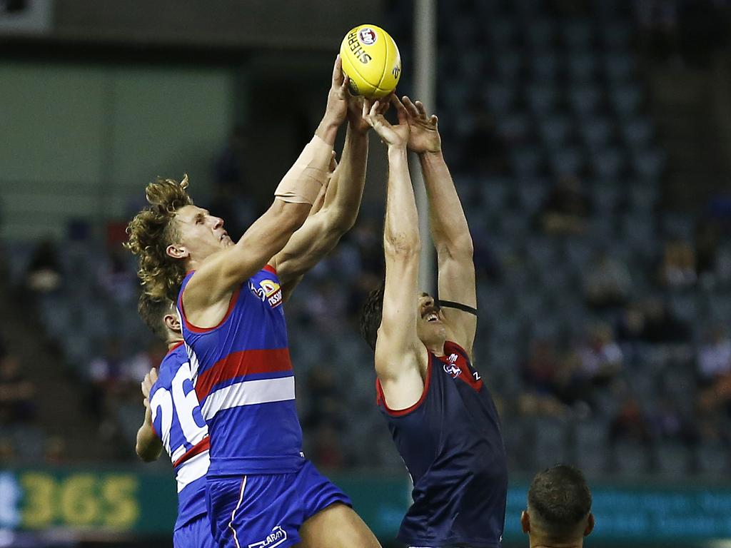 Scans have cleared Aaron Naughton of a serious injury to his forearm. Picture: Getty Images