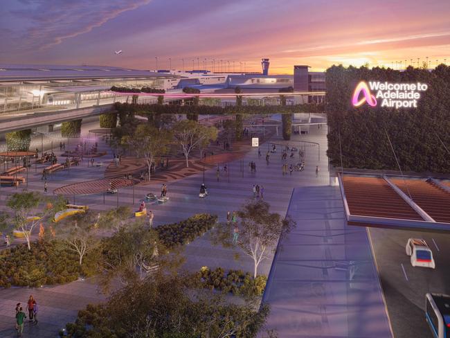 Artist's impressions representing Adelaide Airport's Vision for 2050 ambition. Picture: Supplied by Adelaide Airport