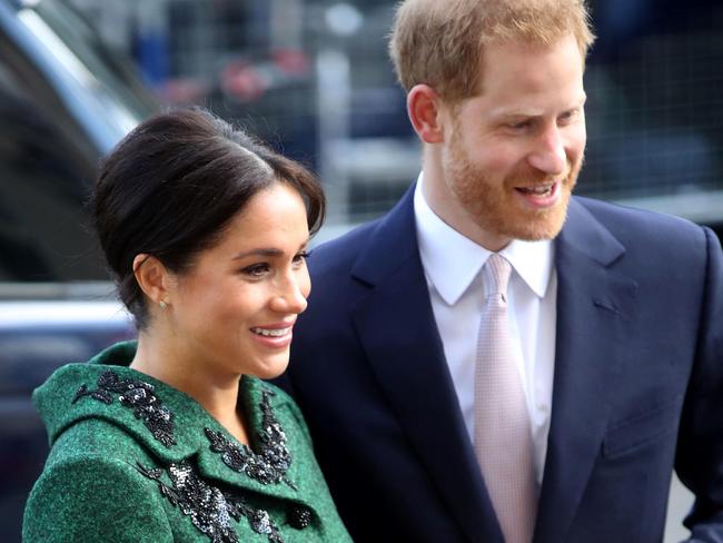 Meghan and Harry may break with tradition when it comes to the location of their child’s christening. Picture: AP 