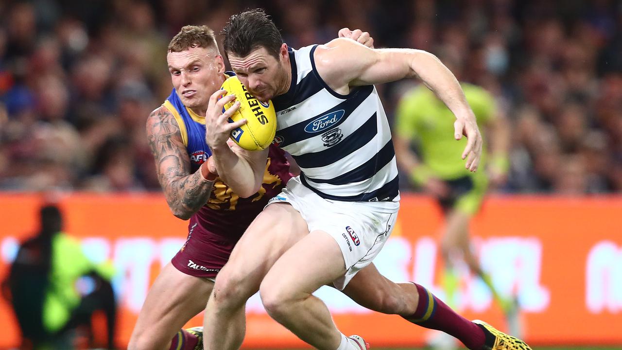 Patrick Dangerfield and Mitch Robinson could again cross paths when Geelong host Brisbane Lions at GMHBA Stadium in round four.