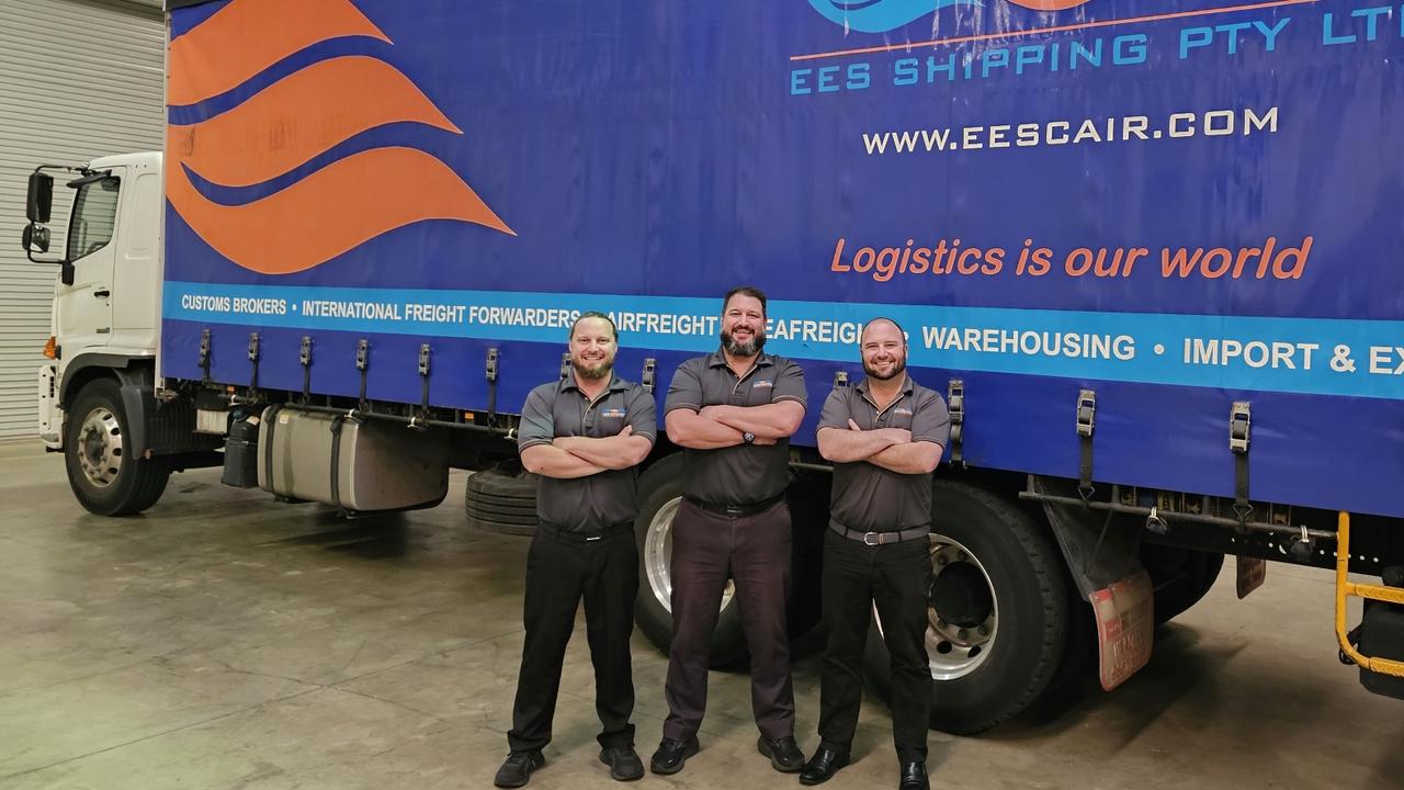 Brian Hack (centre) said his business had lost clients and was faced with significant cost pressures as a result of the strikes. Picture: Supplied.