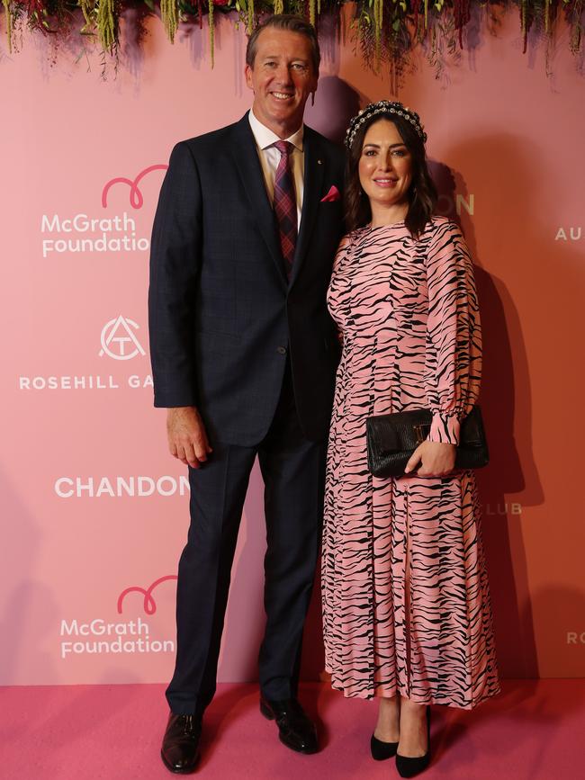 Former cricketer Glen McGrath and wife Sara Leonardi.