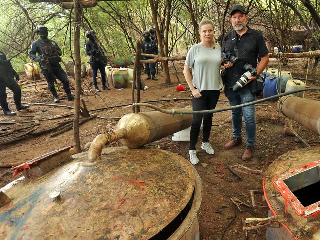 Sarah Blake and Nathan Edwards drove 2 ½ hours into the jungle to see this meth lab. Picture: Nathan Edwards