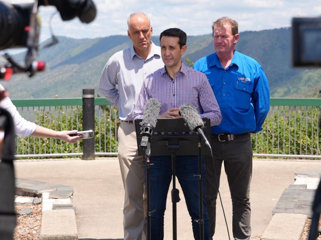 Premier David Crisafulli in Mackay on Sunday