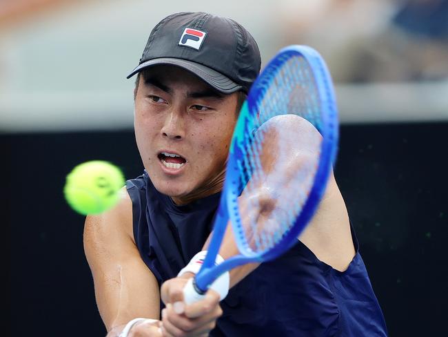 Rinky Hijikata fell to Tommy Paul in the Adelaide International quarterfinals. Picture: Getty Images