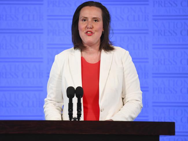 O'Dwyer addresses the National Press Club in Canberra, November 2018. Picture: AAP Image/Lukas Coch