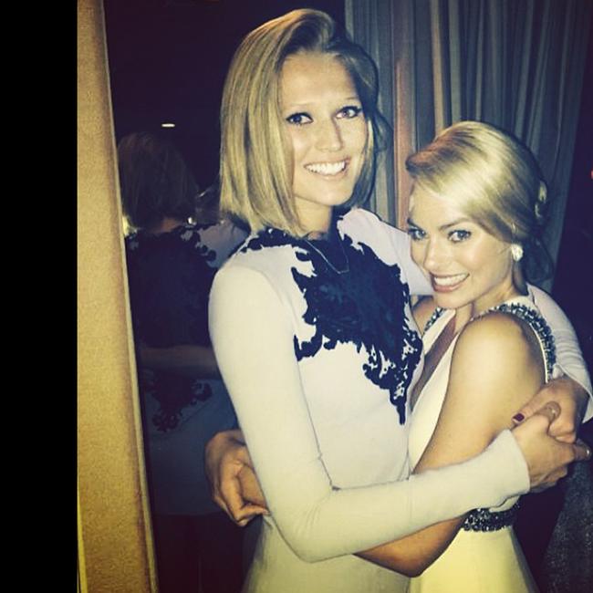 Girlfriend to Leonardo Dicpario, model Toni Garrn pictured with his 'The Wolf of Wall Street' co-star Margot Robbie posts, 