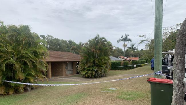 A crime scene was established at a Kallangur home after a woman's body was found. Picture: Isabella Holland