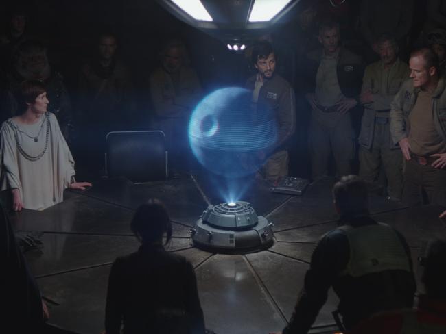 Rogue One: A Star Wars Story Rebel Base L to R: Intelligence about the discovery of the Death Star is revealed to command staff at a Rebel base in the upcoming Star Wars: Rogue One.