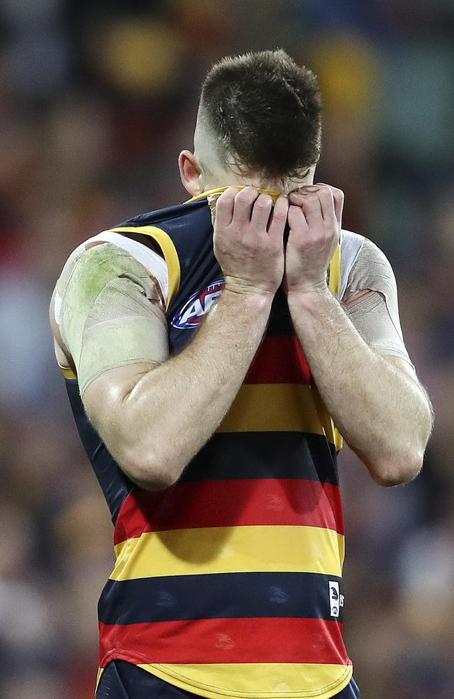 The Crows have missed the finals in Gibbs’ two years with the club. Picture: Sarah Reed