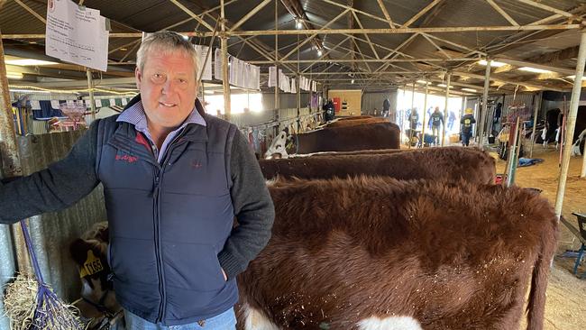 Richard Ogilvie from Te-Angie Herefords at Wongwibinda NSW brought 24 heifers to the Herefords Australia National Youth Expo at Parkes, NSW.