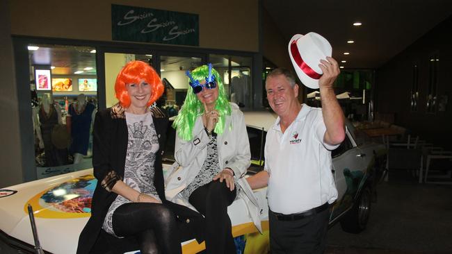 FUN NIGHT: Leonie Lovell, Berni Clark and Rob Turner got into the spirit of things at Saturday night's Variety Bash at Airlie Beach Hotel. Photo Charlotte Lam / Whitsunday Times (01/07/2014)