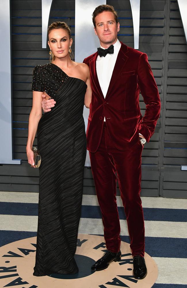 Armie Hammer and Elizabeth Chambers. Picture: Dia Dipasupil/Getty Images