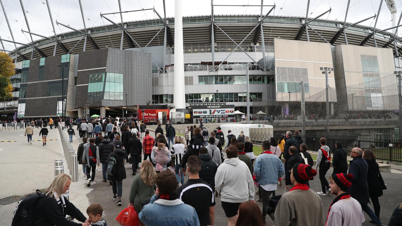 The AFL is hoping for crowds in Melbourne from Round 22 onwards. Picture: David Crosling