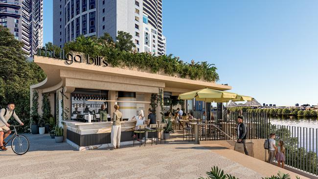 Artist impressions of the Kangaroo Point Green Bridge Restaurant. Picture: Brisbane City Council.