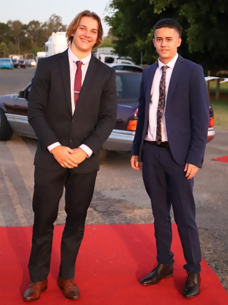 Jye Gralike and Cooper Kjorstad at the James Nash State High School formal 2022.