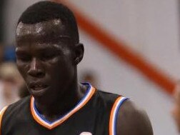 Makuach Maluach returned to form with 32 points against the Townsville Heat. Picture: Darwin Salties.