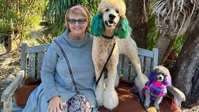 Janelle with her dogs Miguel and Sassy.