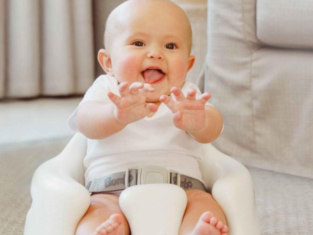 The Bumbo Baby Floor Seat is loved by babies and parents alike. Picture: Bumbo