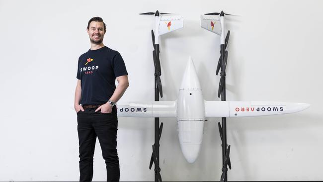 Eric Peck is the CEO and co-founder of Swoop Aero. Picture: Aaron Francis