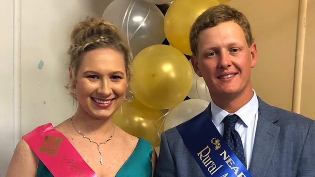 2019 Gympie Miss Showgirl Tania Clem with Near North Coast Rural Ambassador Myles Newcombe at the sub chamber finals in Kenilworth.