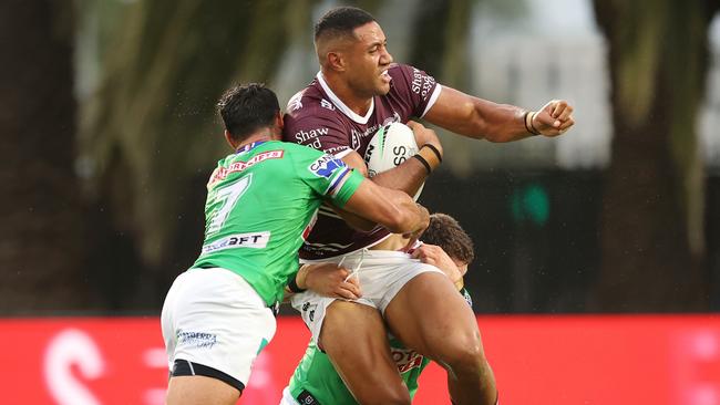 Taniela Paseka tried hard for the Sea Eagles. Picture: Ashley Feder/Getty Images