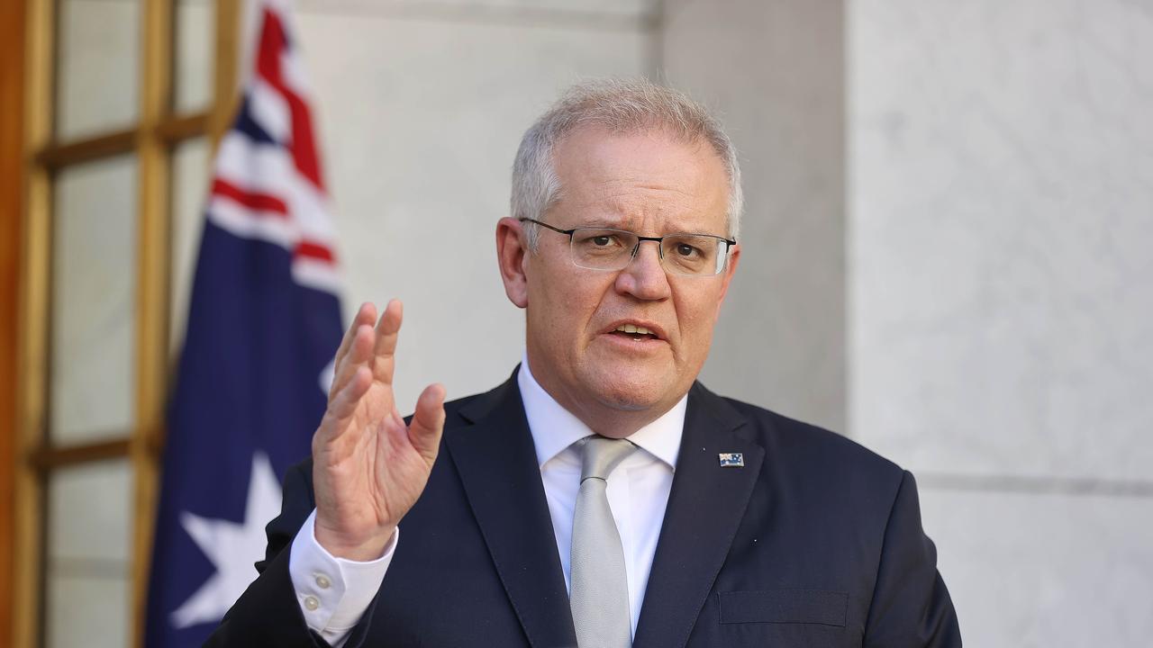 Prime Minister Scott Morrison issued a hard line on resettling Afghan nationals. Picture: NCA NewsWire/Gary Ramage