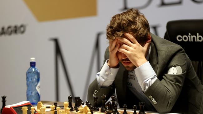 Magnus Carlsen competes with Russia's Ian Nepomniachtchi. Picture: AFP