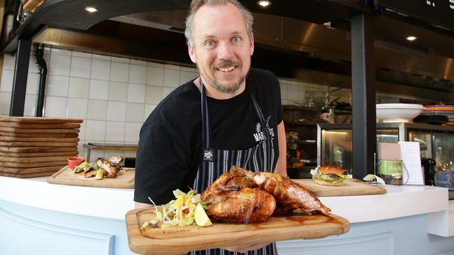 Toby Bamford with a platter.