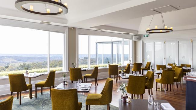 The dining room at Martha Hardy's Kitchen, Mount Lofty House. It might look fancy, but you can wear your shorts.