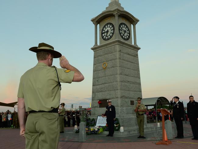 25/04/2014 Semaphore Anzac Day Dawn service. Pic Mark Brake