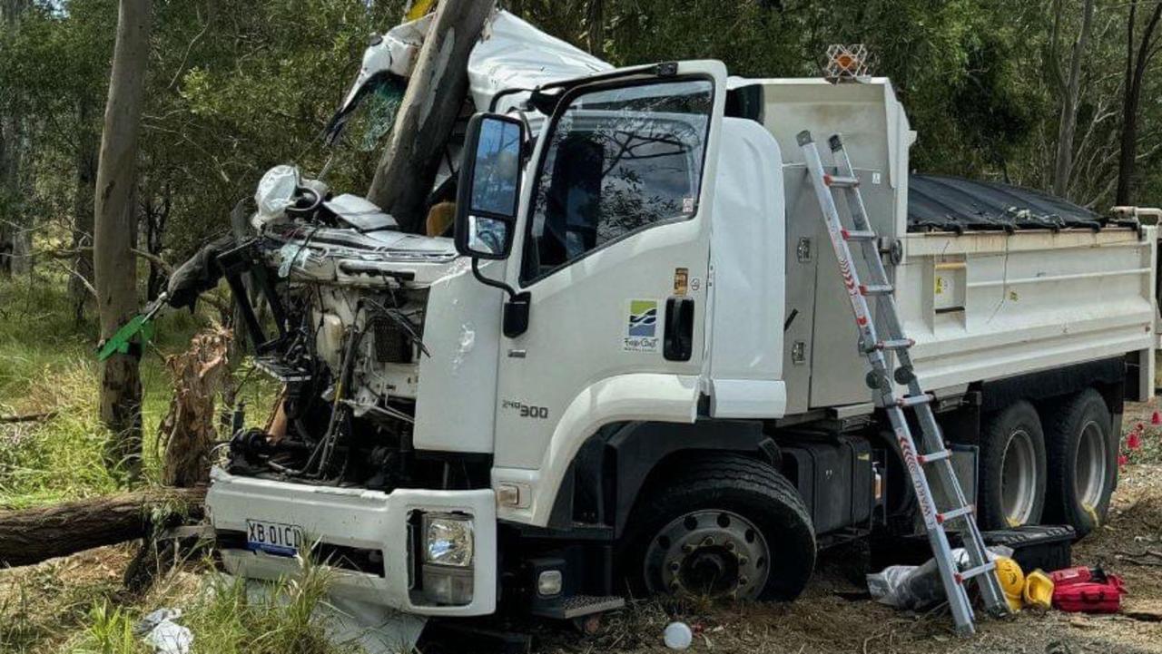 Council worker airlifted with life-threatening injuries after horror crash