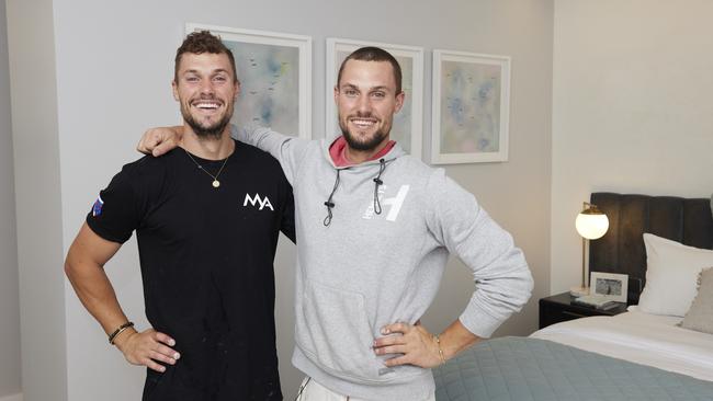 Josh and Luke Packham with one of their rooms.