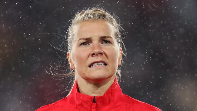 Hegerberg walked off shortly before the match. (Photo by Phil Walter/Getty Images)