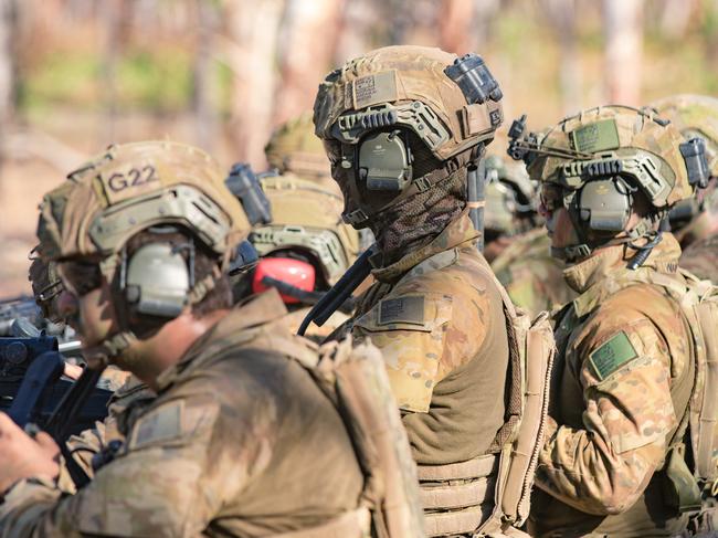 A generic photo of ADF soldiers training at Mt Bundy outside Darwin, Army, defence, weapon, Picture: Glenn Campbell