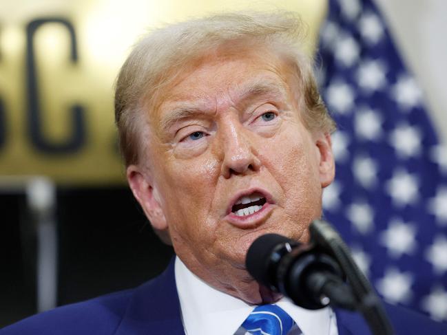 WASHINGTON, DC - JUNE 13: Republican presidential candidate, former U.S. President Donald Trump gives remarks to the press at the National Republican Senatorial Committee building on June 13, 2024 in Washington, DC. Trump is visiting Capitol Hill to meet with House and Senate Republicans.   Anna Moneymaker/Getty Images/AFP (Photo by Anna Moneymaker / GETTY IMAGES NORTH AMERICA / Getty Images via AFP)