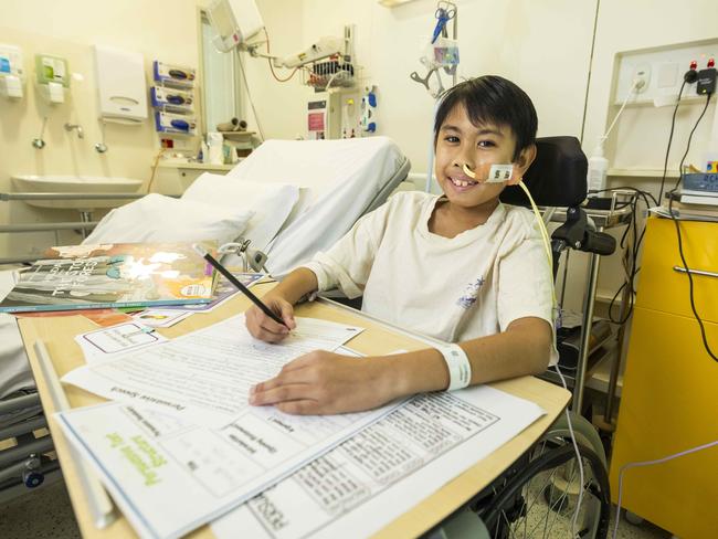 Grade five student Joshua said more hospitals need to offer school programs. Picture: Wayne Taylor