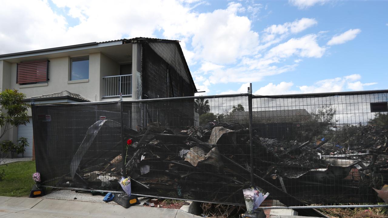 The property at Myola Street in Browns Plains following a house fire. Pics Tara Croser.