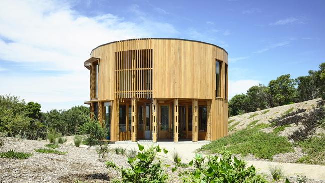 St Andrews Beach House by Austin Maynard Architects fights back against “oversized” beach houses. Picture: Derek Swalwell