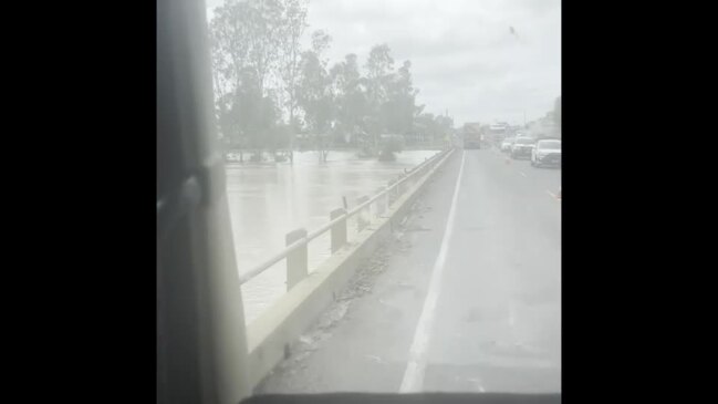 Motorists trapped during Warra flood, 2024